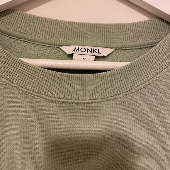 MONKI SAGE GREEN SWEATER DRESS - Picture 4 of 4